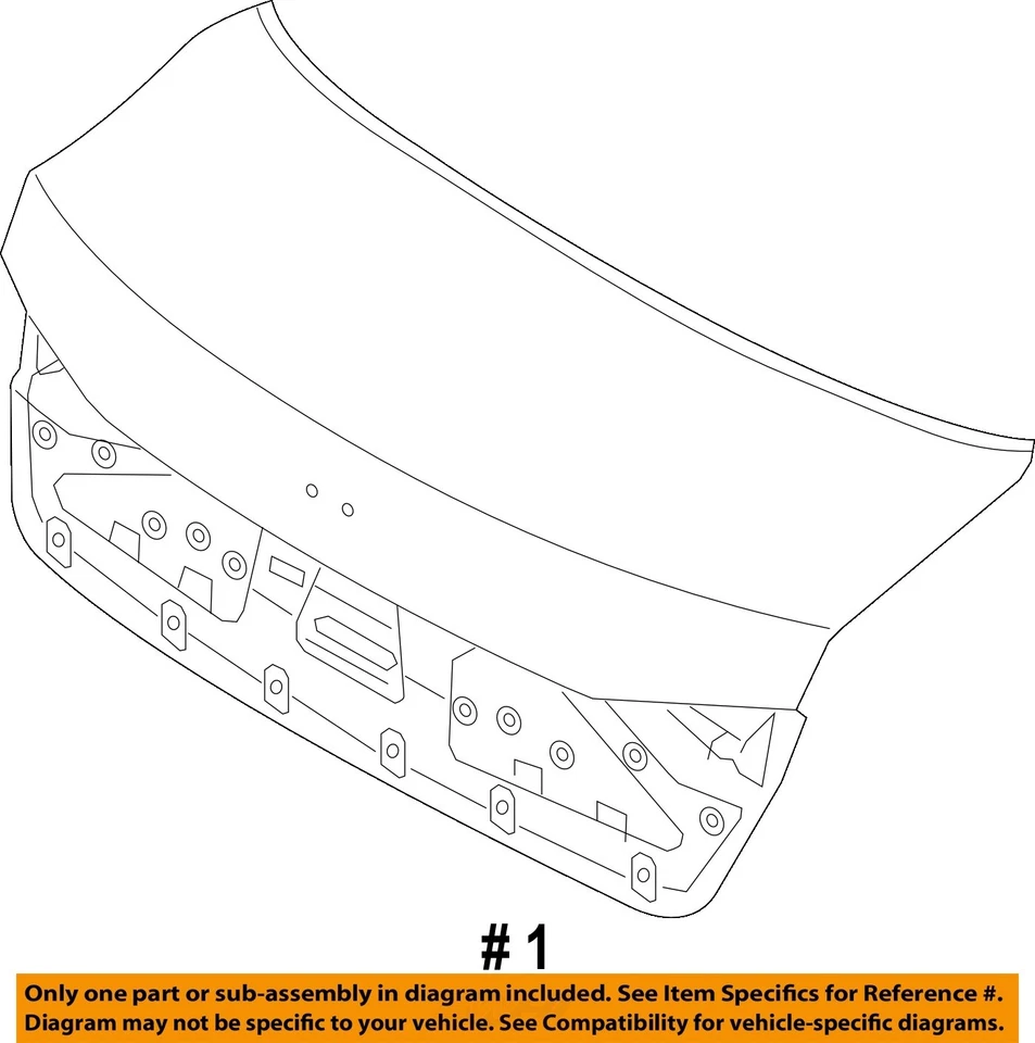 Used Deck Lid fits: 2015 Hyundai Genesis Sdn LED signals w/automatic power deckl Foto 4 de 4