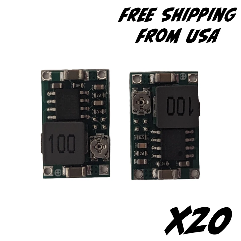 20pcs Mini360 3A DC Voltage Step Down Power Converter Buck Module 3.3V 5V 9V 12V - Image 2 of 4
