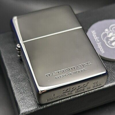 Zippo Regular Case Titanium Platinum Etching Brass Oil Zippo Regular Case Titanium Platinum Etching Brass Oil