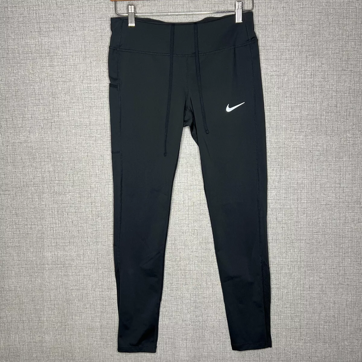 Nike Fit Base Layer Black Leggings With A, Running Leggings Womens With  Drawstring