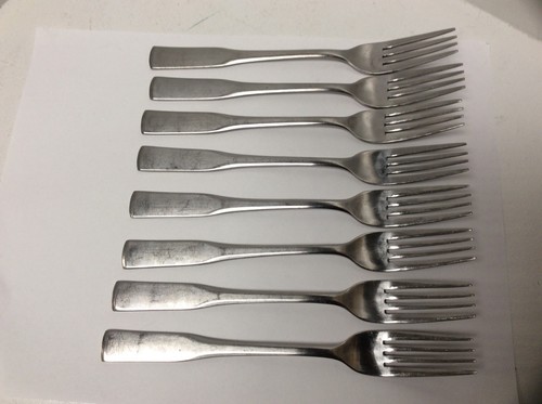 Set Of Eight Flatware Replacement Salad Forks By Oneida F31 - Picture 2 of 7