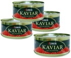 4x 250g Buckel Lachs Kaviar Fisch Rogen Wildfang USA Alaska Lemberg Dose Salmon