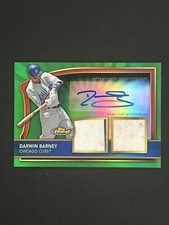 2011 Topps Finest Darwin Barney Green Refractor Dual Relics RC /149 