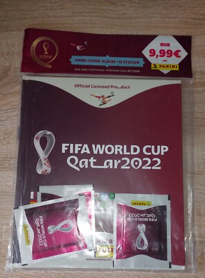 WM 2022 FIFA Worldcup 2022 Qatar Hardcover -Album mit 3 Tüten , deutsche Version