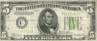 1934 $5 Federal Reserve Note | Green Seal | Chicago (C) | Circulated