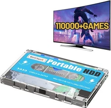 Lightweight 500GB Portable Game Hard Drive - 90+ Emulators, Fast Speed