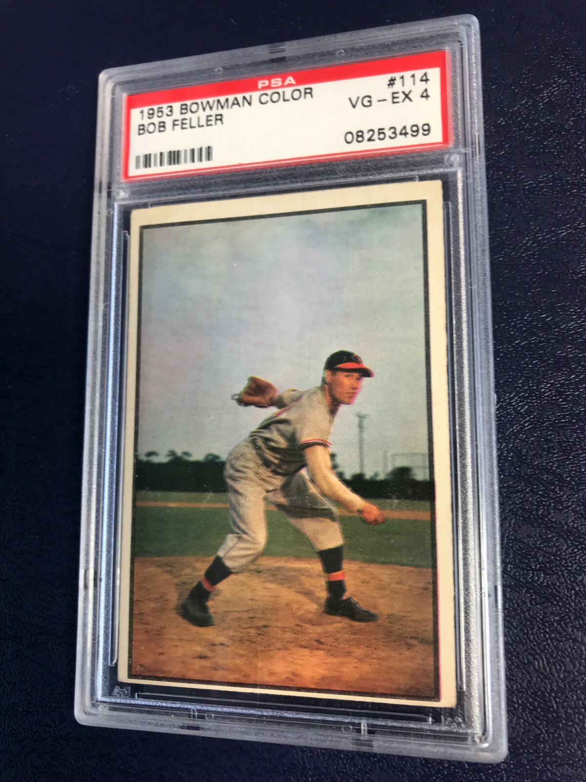 1953 Bowman #114 Bob Feller Indians PSA 4 VG-EX