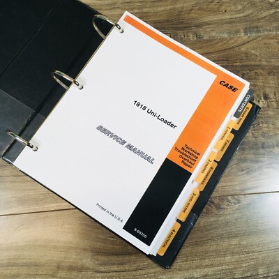 Case 1818 Uni-Loader Skid Steer Service Manual – OEM Print, 1,350 Pages, Shop Binder