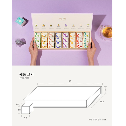 Korea Ocho-rok [Ssanggye Tea] Teaism Cube Wood 24p gift set