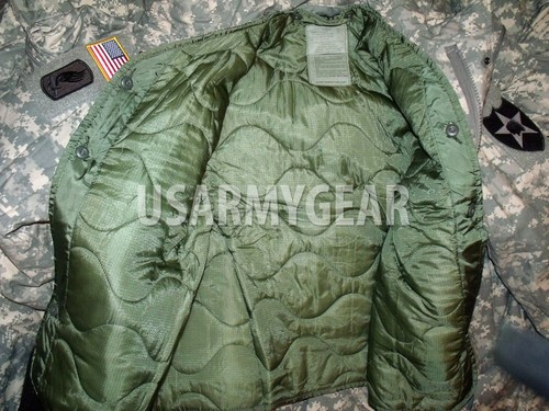 Made in US Military Army M-65 Acu Cold Weather Field Coat Jacket + Liner,Patches - 第 4/10 張圖片