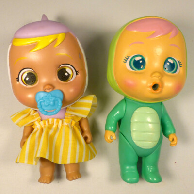 CRY BABIES Magic Tears FINNY Dolphin TERGUI Turtle 4'' Dolls x2 Bundle (IMC)