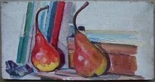 Ukrainian Soviet Oil Painting impressionism realism Still Life pears