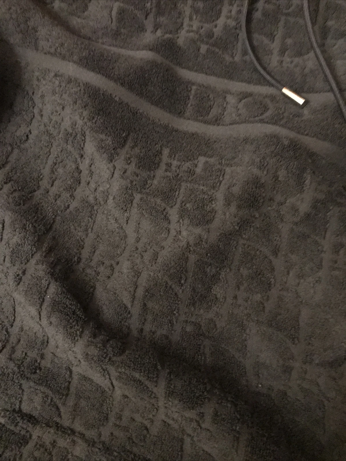 Felpa con cappuccio oblique Dior oversize da uomo blu navy motivo jacquard cotone taglia M