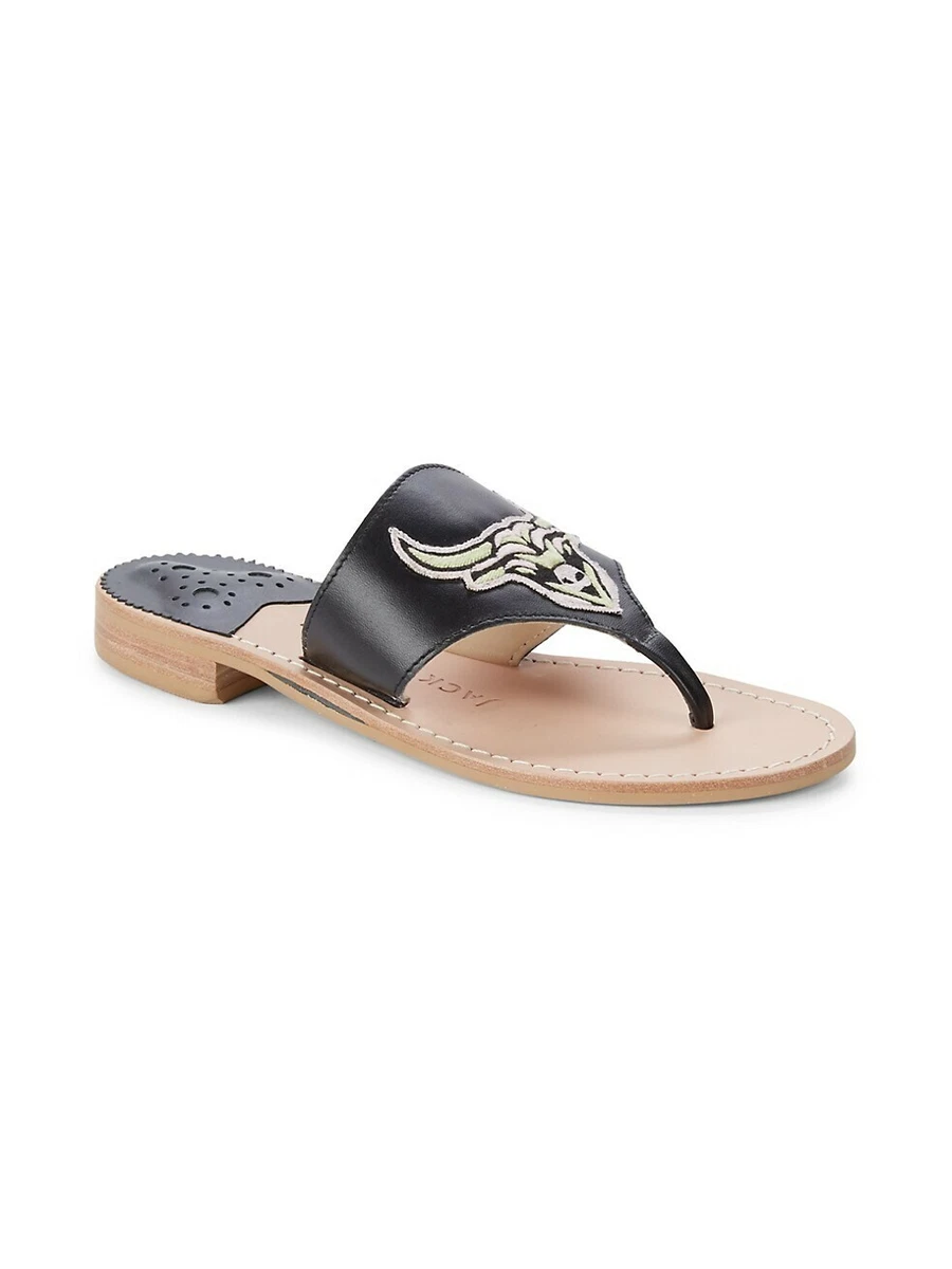 JACK ROGERS Taurus Leather Thong Sandals Size 9