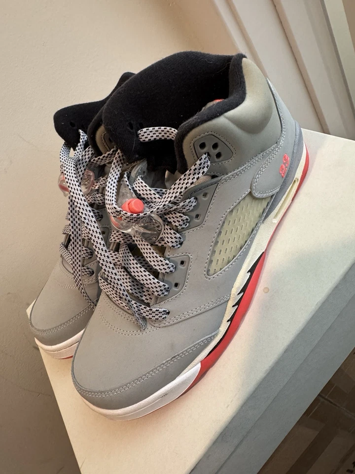 Zapato Nike Air Jordan 5 Retro V Hot Lava Cool Gris Negro Talla 7Y 440892-018 Foto 3 de 4