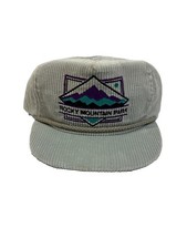 Vintage Rocky Mountain National Park Corduroy Rope Hat Made in USA Trail Ridge
