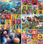 Puzzles for Kids Ages 4-6 and 6-8,3 Pack 100 Pieces Double Sided Jigsaw Puzzles 
