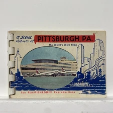 A Scenic Album of Pittsburgh, Pennsylvania Postcard Booklet - 10 Photos
