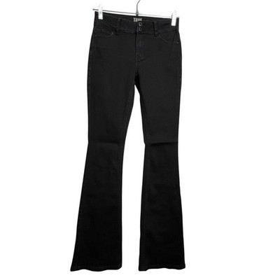 True Craft Womens Size 1 Black Bootcut Jeans Slim Stretch Denim