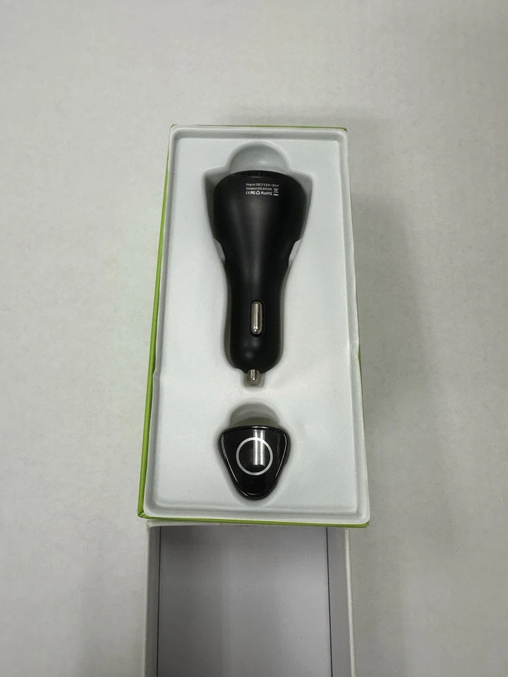 NEW Roman R6000 4.0 Hands Free Bluetooth Earbud W/USB Car Charger BLUE - Image 3 of 4