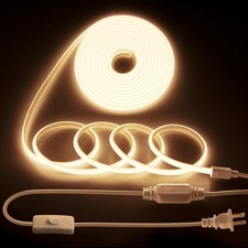 Samsion 20FT COB LED Strip Light, 3000K Warm White, AC110-120V Rope Lights
