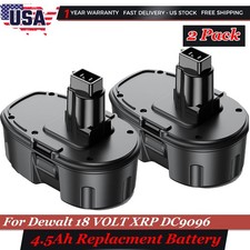 2PACK 18V 4.5Ah Replace For Dewalt 18 VOLT XRP DC9096 DC9098 NiMh Battery DC9099
