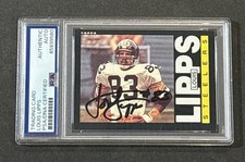 LOUIS LIPPS 1985 TOPPS SIGNED AUTOGRAPHED ROOKIE CARD STEELERS PSA/DNA CERTIFIED. rookie card picture