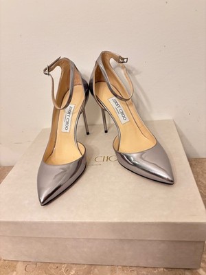 Jimmy Choo Lucy 100 colour Steel heels 38 AUTHENTIC | eBay