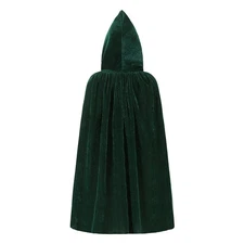 KNELOR Kids Hooded Velvet Cloak Robe Halloween Cosutme Cape Fancy Cosplay Cos...