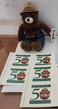 Smokey Bear Vintage 1994 Plush w/original tag two sets of 50th Stickers