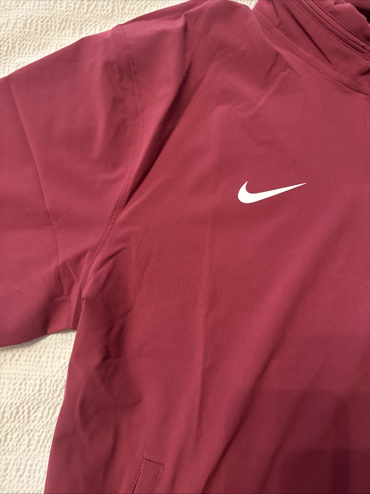 SACAI X NIKE Giacca uomo Nike Coaches marrone con cappuccio manica corta taglia XL FJ9548 610 nuova con etichette