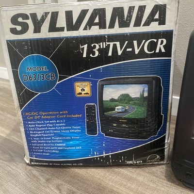 Sylvania Model d6313cb tv/vcr combo in original box AC &  12v DC Car Plug RARE!!