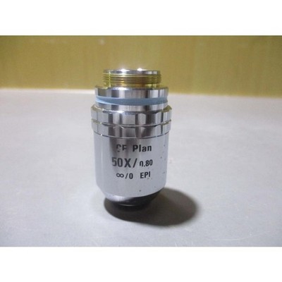 Nikon CF Plan 50X /0.80 ∞/0 EPI Microscope Objective Lens Used From ...