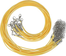16"X0.06" Necklace Cord, 20 Pcs Waxed Leather Necklace String Rope Bulk with Cla