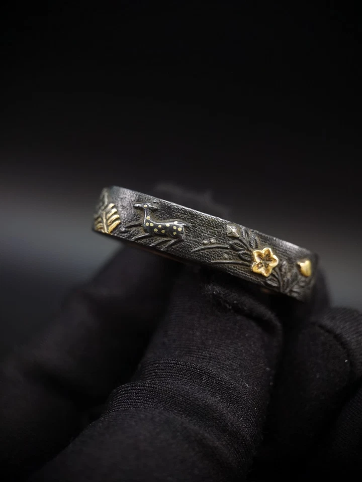 Babycham japonês único fúchi para período Wakzashi Edo antigo F142 - Imagem 3 de 4