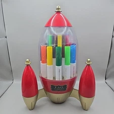 2020 F.A.O. Schwarz Color Rocket Ship 32-Piece Marker Set And Spaceship Holder