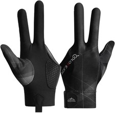 Pool Glove Left Hand, Billiard Pool Gloves for Left Hand 3 Finger, Snooker Cue S