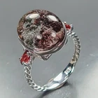 Best jewelry sell Natural Ghost Quartz Ring 925 Sterling Silver Size 7 /R488308