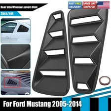 2Pcs Rear Quarter Side Vent Window Louver Scoop Cover For Ford Mustang 2005-2014