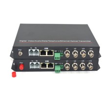 4CH Video/Ethernet/RS232 data over Fiber optic Media Converters Singlemode FC