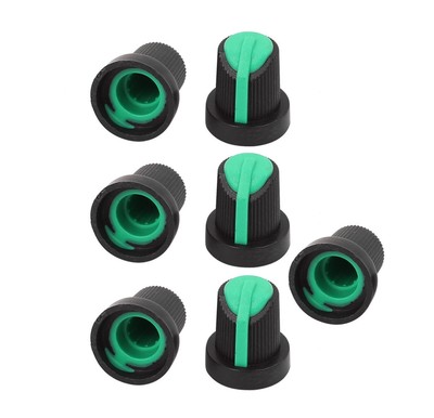 Manopola Per Potenziometro Diametro 15mm, Asse 4mm, Colore Verde Con Indice, Generica