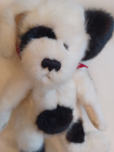 Boyds Bears Duffy P Hydrant Puppy Dog 18" Stuffed Plush Black White Dog Jointed - Picture 2 of 6