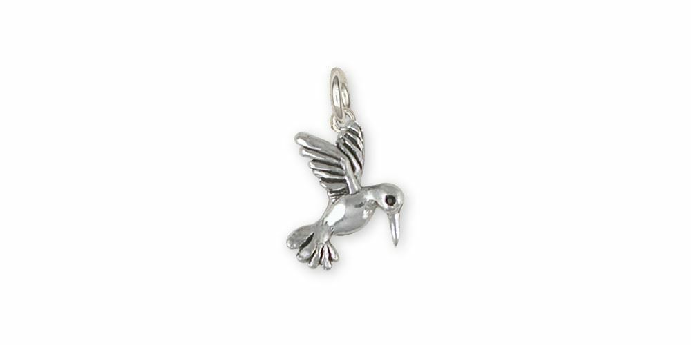 Hummingbird Charm Jewelry Sterling Silver Handmade Bird
