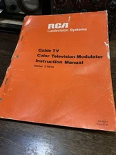 Vintage RCA Cablevision Systems Cable TV Modulator Manual CTM10 Color Television
