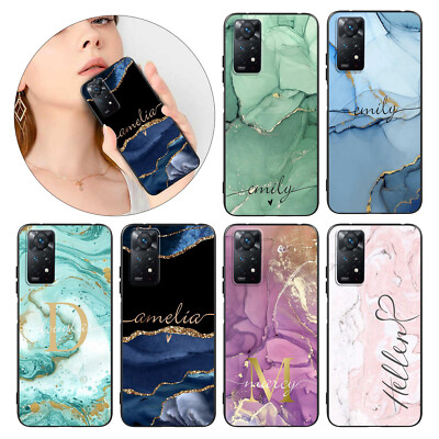 Marble Personalised Phone Case For Xiaomi 12 13 Redmi Note 11 10 Silicone Cover