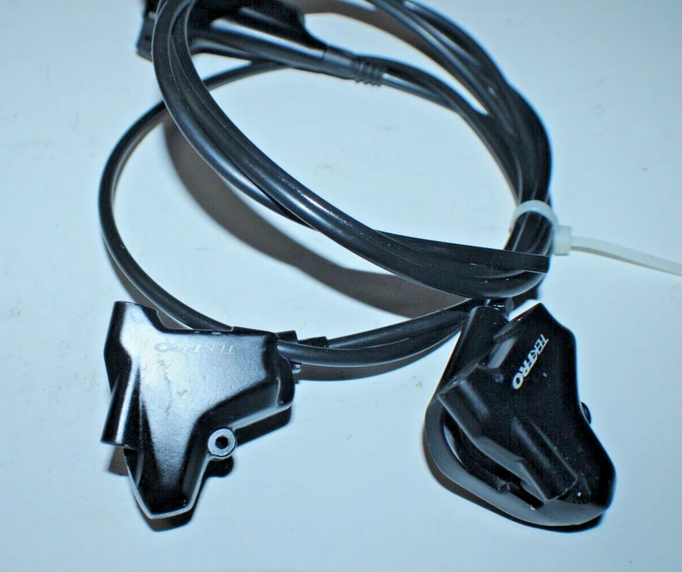 Juego de frenos de disco hidráulicos Tektro negro 34 mm montaje plano MTB grava envío rápido a EE. UU. Foto 2 de 4