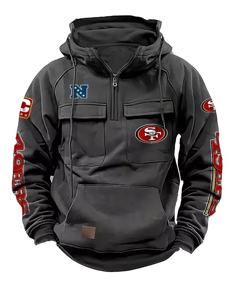 San Francisco Team Mens Cargo Hoodies