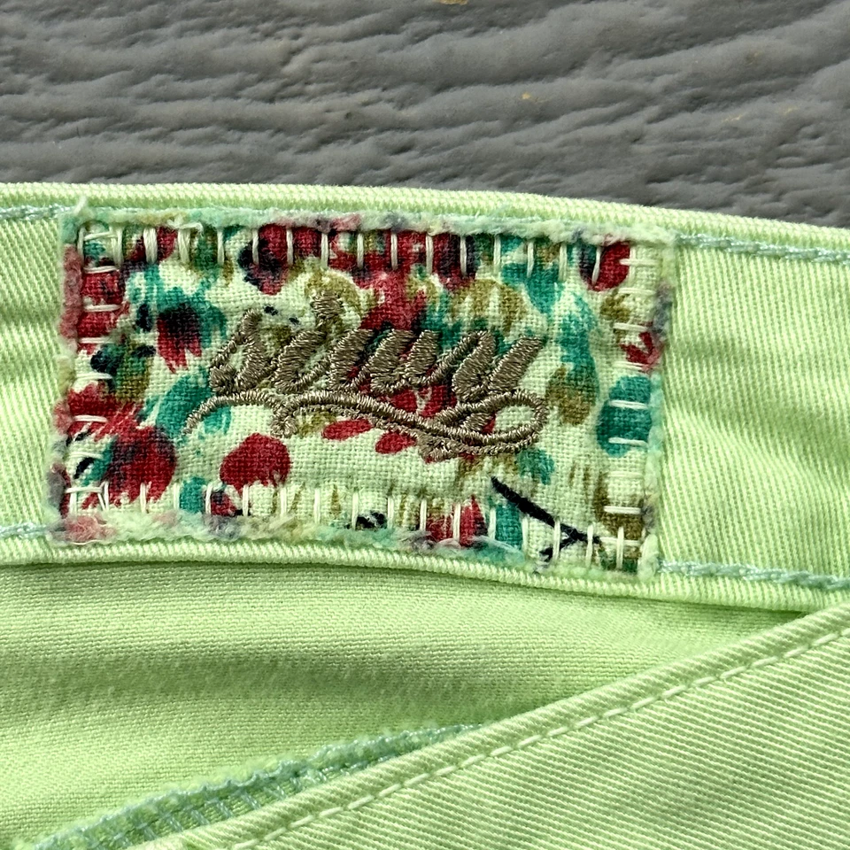 Pantalones Siwy para mujer 28 verdes ajustados rectos tiro bajo hechos en EE. UU. informales coloridos Foto 3 de 4