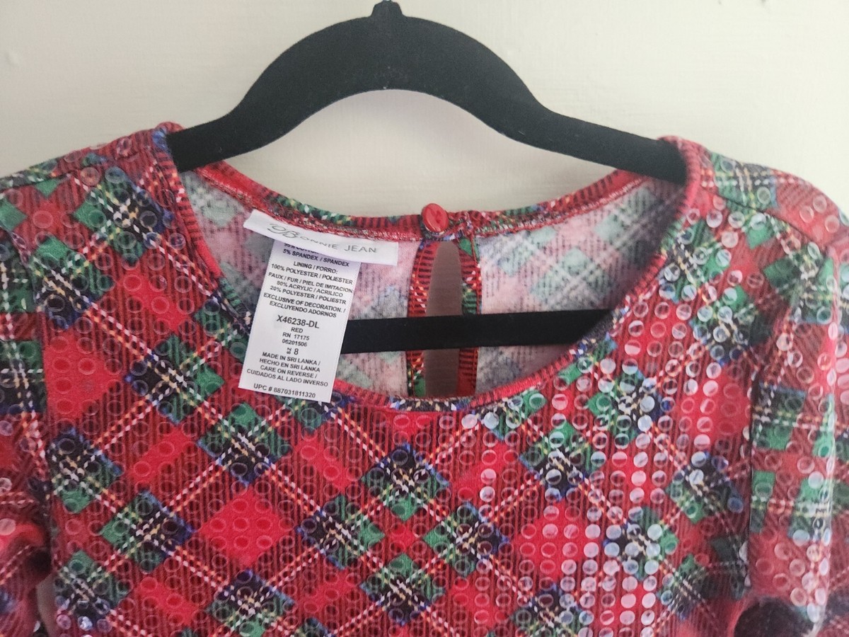 NWOT Bonnie Jean Girls 8 Red/Green Plaid Sequin Santa Christmas Dress w/Fur Hem | eBay NWOT Bonnie Jean Girls 8 Red/Green Plaid Sequin Santa Christmas Dress w/Fur Hem | eBay