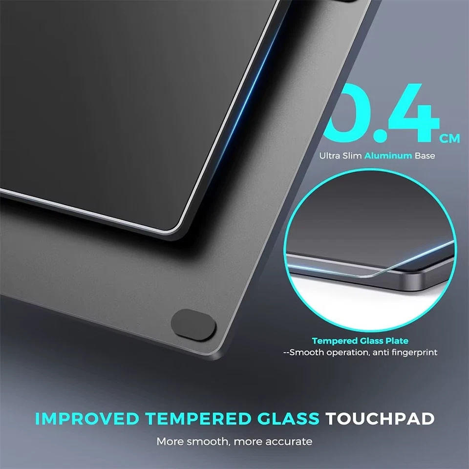 Multi-Touch Trackpad,Ultra Slim Aluminum USB Wired Touchpad Mouse for Windows 10 - Image 4 of 4